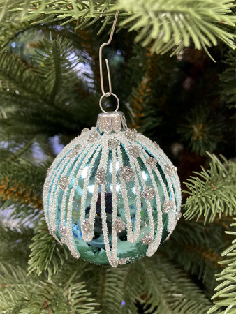 Набор шаров пластик. декор №13 разные цвета, 6см / 8см / 10см Шар пластиковый декорированный