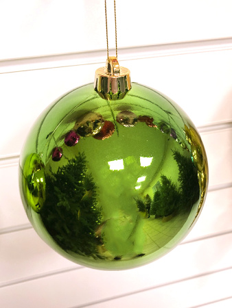 Шары пластиковые, глянец зеленое яблоко b