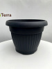 Цветочный горшок DCE Terra 13л, ø 35см, антрацит 