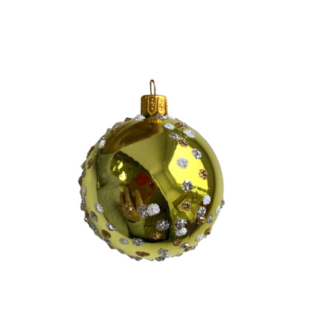 Набор шаров пластик. декор №8 разные цвета, 6см / 8см / 10см Шар пластиковый декорированный