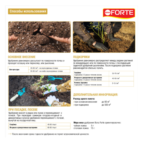 Удобрение минеральное Bona Forte "Для голубики" с цеолитом 2.5кг