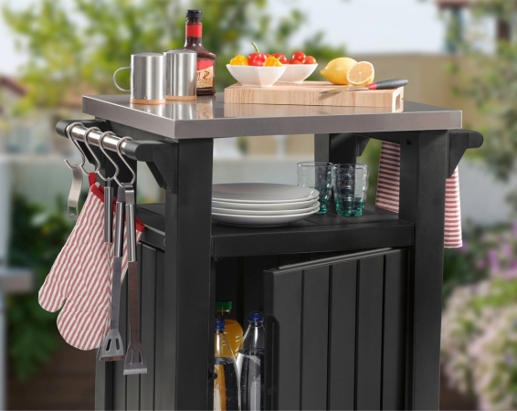 Стол для гриля "Unity 93L", коричневый [230410]