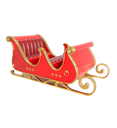 Новогодняя фигура для фотозоны "Сани Деда Мороза"