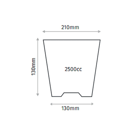 Кашпо подвесное, белое, ø 21см, высота 13см, объём 2.5л.