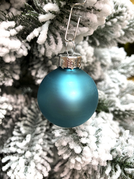 Набор стекл. шаров 3.5 см бирюзовый mix, 16 шт [2000227]