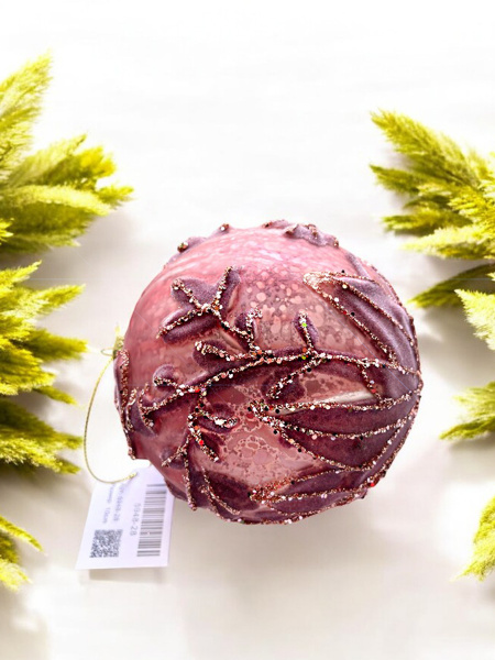 Шар елочный стекл. [5948-28]