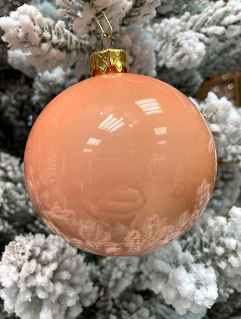 Шар елочный стекл. "Глянцевый" 8 см, [121]