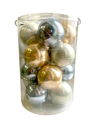 Набор шаров елочных стекл. Летний Ветер 8см, 16шт [2000176]