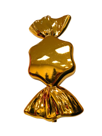 Украшение елочное "Конфета-карамель" 30см золотой [202517А]