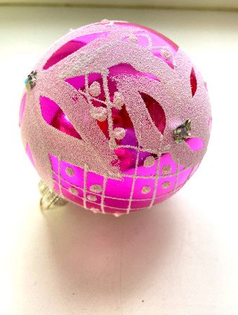 Набор шаров пластик. декор №7 разные цвета, 6см /  8см / 10см Шар пластиковый декорированный