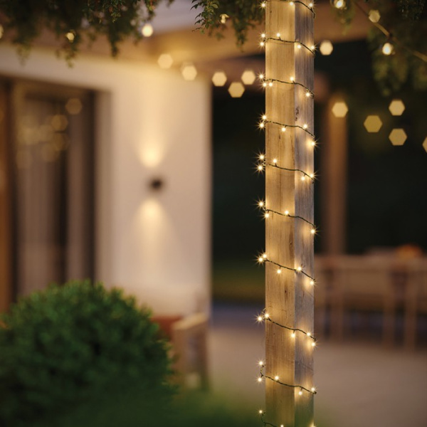 Светодиодная гирлянда Feron CL07 400LED тепл. белый, 40м, c эффектом стробов, IP 44 [32316]