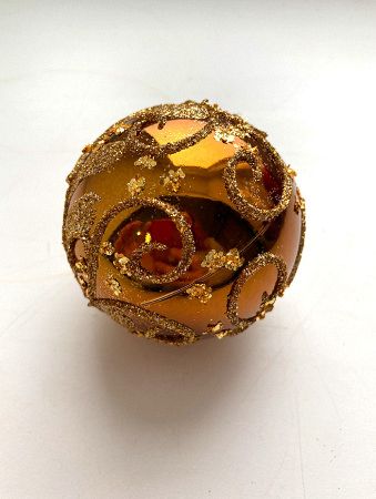 Набор шаров пластик. декор №4 разные цвета, 6см / 8см / 10см Шар пластиковый декорированный