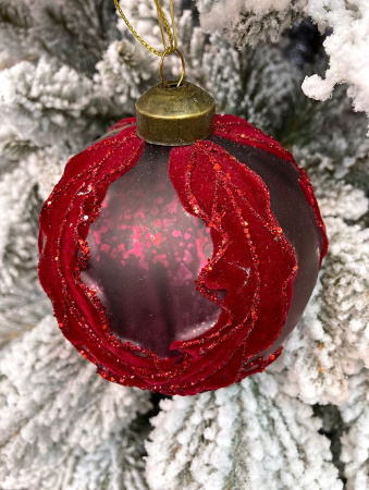 Шар елочный стекл. 10см [0634-13A/10]