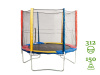 Батут Sundays Acrobat-D312 (с сеткой, разноцветный)