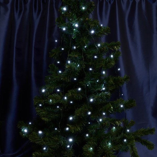 Светодиодная гирлянда Feron CL34 100LED белый, c эффектом стробов, 10м IP 65 [32973]