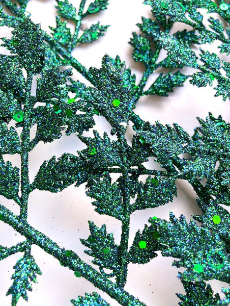 Украшение елочное "Ветка папоротника зелёная" 70см