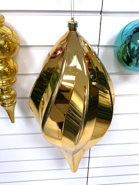 Украшение елочное "Сосулька" 60см золотой [HL202514]