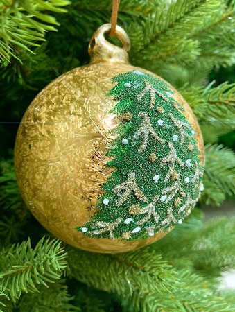 Шар елочный стекл. [63388]