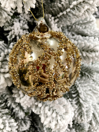 Шар елочный стекл. [67340]