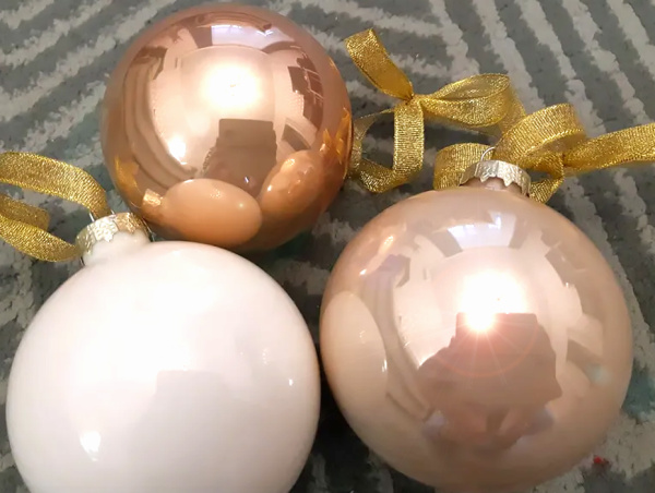 Набор шаров елочных стекл. Cashmere Rose 8см, 16 шт [140883]