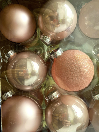 Набор шаров елочных стекл. Color Symphony: Розовый бутон,  5-7см, 42шт [9149255]