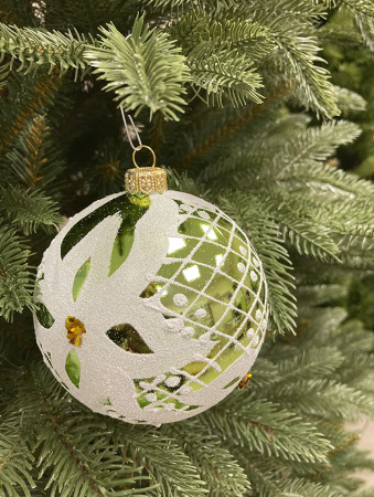 Набор шаров пластик. декор №7 разные цвета, 6см /  8см / 10см Шар пластиковый декорированный