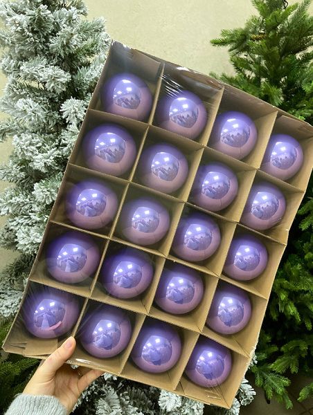 Шар елочный стекл. 8 см, [151]