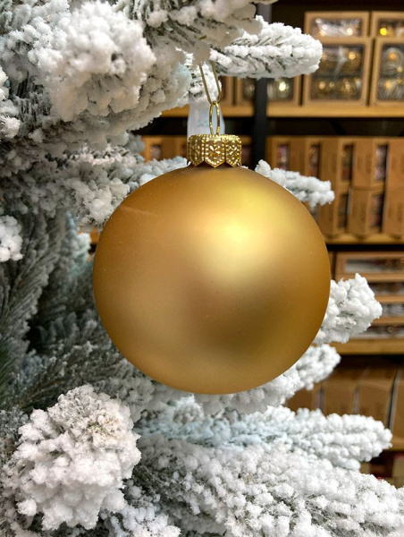 Шар елочный стекл. 8 см, [G-06]