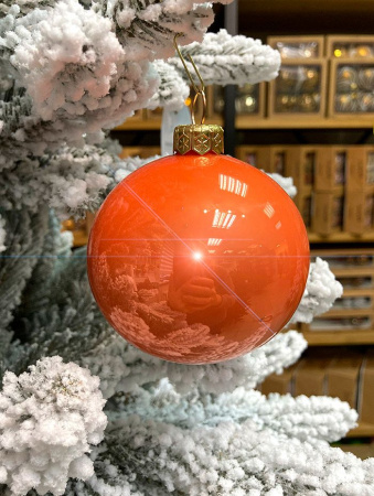 Шар елочный стекл. "Глянцевый" 8 см, [147]