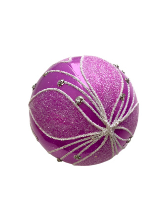 Набор шаров пластик. декор №5 разные цвета, 6см / 8см / 10см Шар пластиковый декорированный