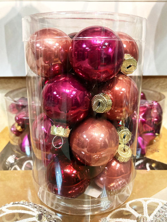 Набор стекл. шаров 3.5 см Magic Garden, 16 шт [013457/1001428]