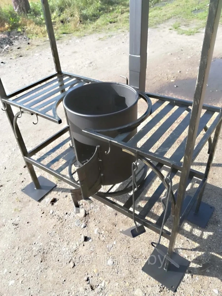 Печь для казана с крышей "Комфорт" на 12 л