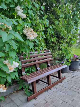 Скамья садовая со спинкой, скамейка для дачи [120-0038 №2]