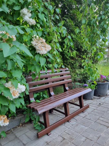 Скамья садовая со спинкой, скамейка для дачи [120-0038 №2]