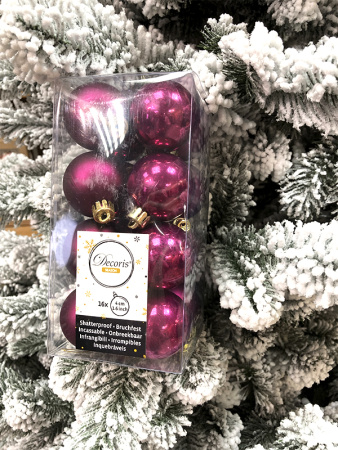 Набор пластиковых шаров Magnolia mix 4 см, 16 шт