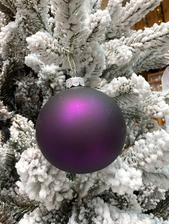 Шар елочный стекл. "Глянцевый" 8 см, [G-38]