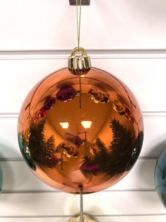 Шары пластиковые, глянец оранжевый