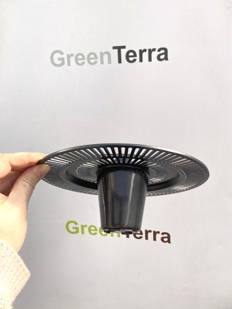 Кашпо Лира подвесное с дренажной вставкой, белое, ø 27см, высота 20.4см, объём 7л. [IK-7]