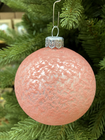 Шар елочный стекл. "Текстурный" 8 см, [116s]