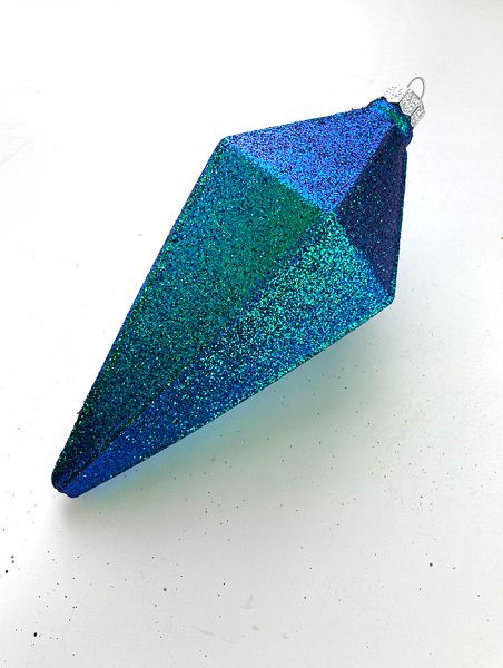 Украшение елочное "Кристалл" синий хамелеон