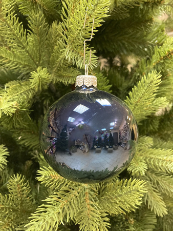 Шар елочный стекл. 8 см, [G-47]