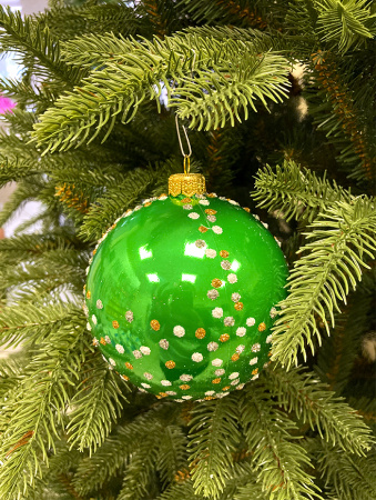 Набор шаров пластик. декор №8 разные цвета, 6см / 8см / 10см Шар пластиковый декорированный