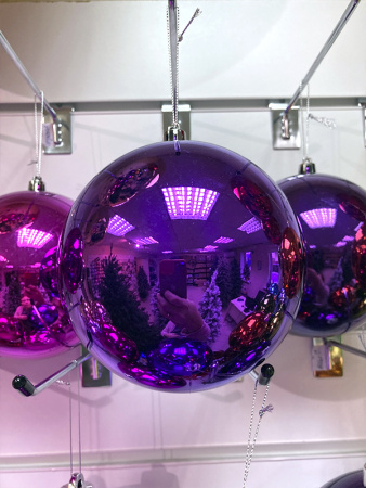 Шары пластиковые, глянец фиолетовый b