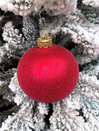 Шар елочный стекл. "Глянцевый" 8 см, [G-21]