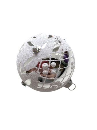 Набор шаров пластик. декор №7 разные цвета, 6см /  8см / 10см Шар пластиковый декорированный