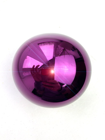 Шар елочный стекл. "Глянцевый" 8 см, [G-42]