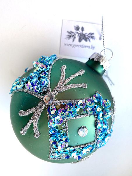 Шар елочный стекл. [5969-19]