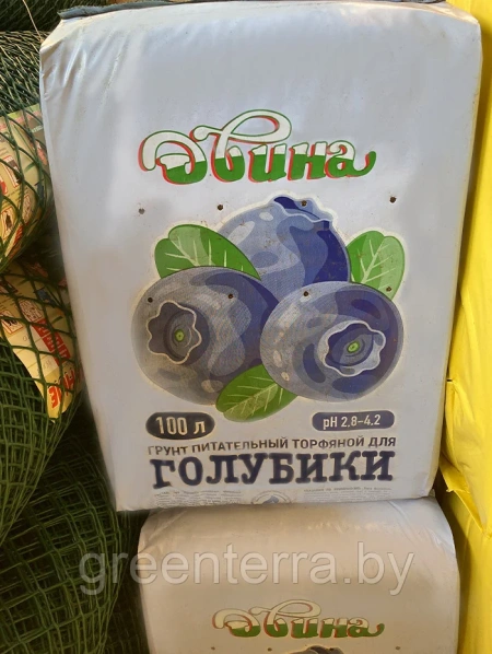 Грунт торфяной питательный "Двина" для голубики, 100л Грунт торфяной питательный "Двина" для голубики, 100л