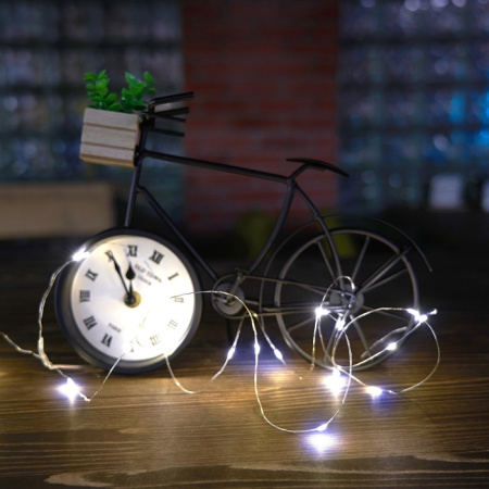 Светодиодная гирлянда Роса Feron CL588 20LED белый, 2м IP20, от батареек [51440]