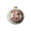 Шар елочный стекл. декупаж 10 см, [DQ3]